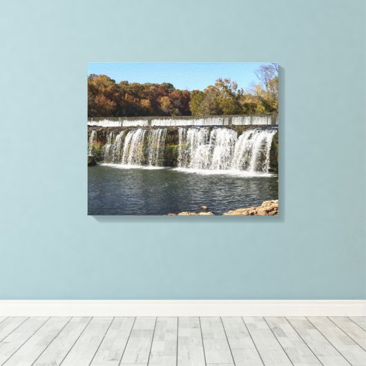 Grand Falls Joplin Mo Foto  Canvas Afdruk (Insitu (Houten vloer))