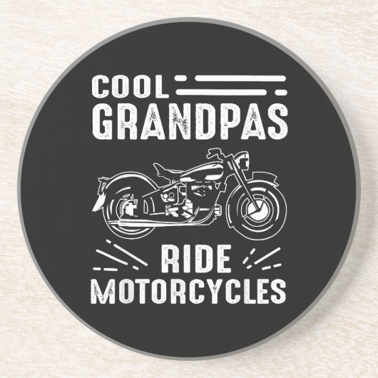 Grand Father Biker Zandsteen Onderzetter (Voorkant)