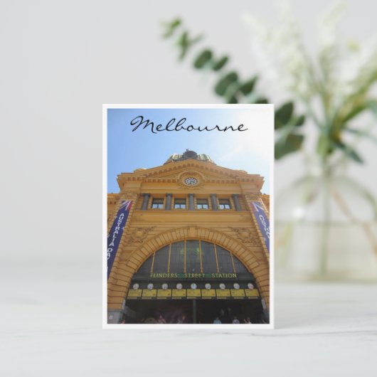 grand flinders street station briefkaart (Staand voorkant)