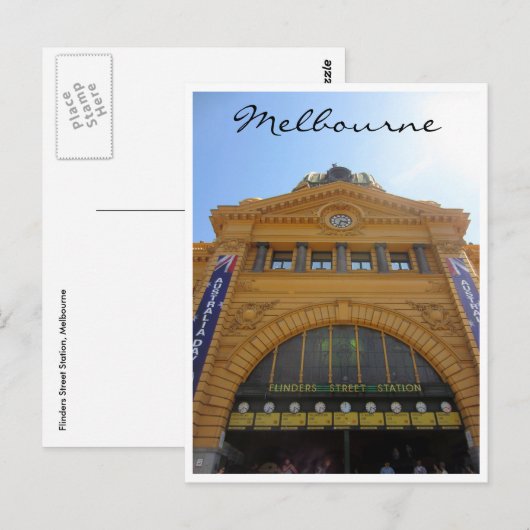 grand flinders street station briefkaart (Voorkant / Achterkant)