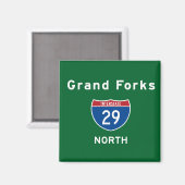 Grand Forks 29 Magneet (Voorkant / Achterkant)