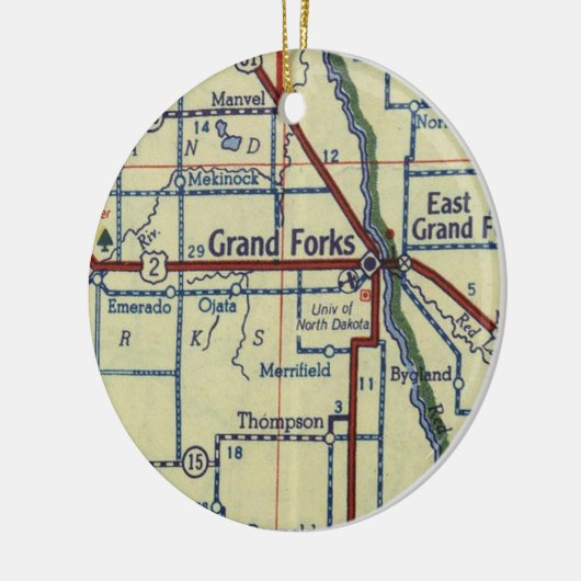 Grand Forks ND Keramisch Ornament (Links)