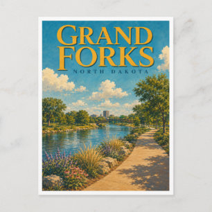 Grand Forks North Dakota Greenway GeoSaga Briefkaart