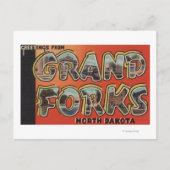 Grand Forks, North Dakota - Grote letterscènes Briefkaart (Voorkant)