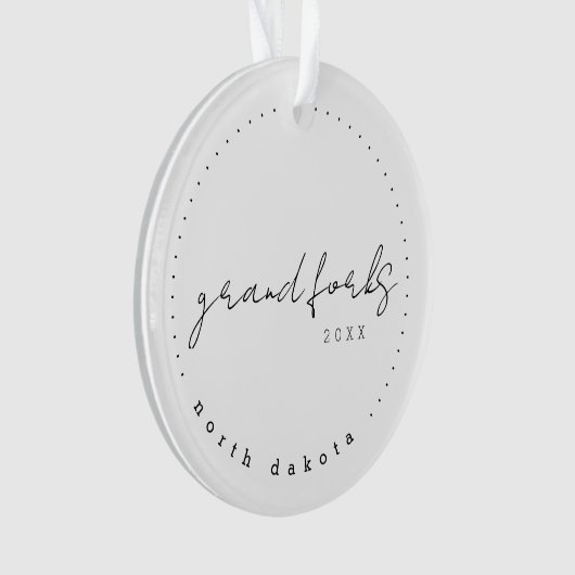 Grand Forks, North Dakota Travel Verenigde Staten Ornament (voorkant)