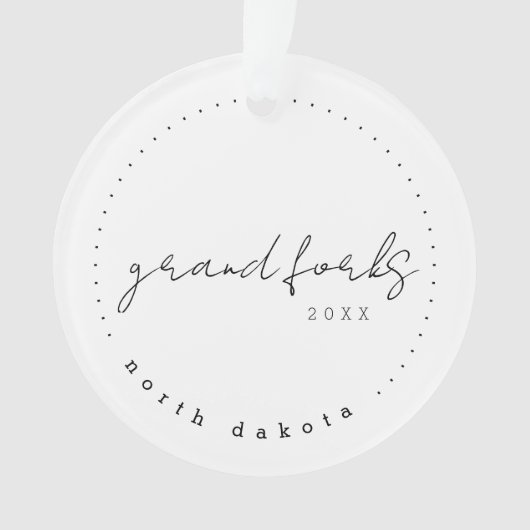 Grand Forks, North Dakota Travel Verenigde Staten Ornament (voorkant)