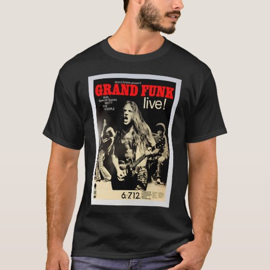 Grand Funk - Concertposter. T-shirt (Voorkant)