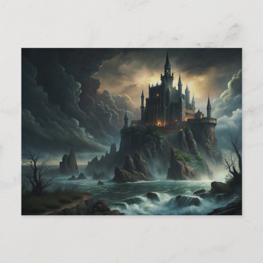Grand Gothic Moon Castle Briefkaart (Voorkant)