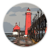 GRAND HAVEN LIGHT KERAMISCHE KNOP (Voorkant)