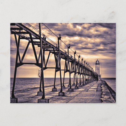 Grand Haven lighthouse and pier, Grand Haven Briefkaart (Voorkant)