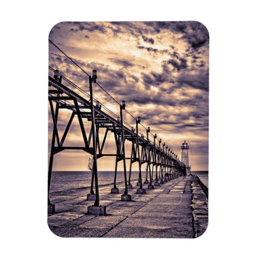 Grand Haven lighthouse and pier, Grand Haven Magneet (Verticaal)