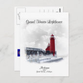 Grand Haven Lighthouse- Michigan Briefkaart (Voorkant / Achterkant)