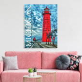 Grand Haven Lighthouse | Michigan Canvas Afdruk (Insitu (Woonkamer))