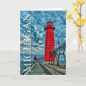 Grand Haven Lighthouse | Michigan | Dank U Kaart (Gele Bloem)