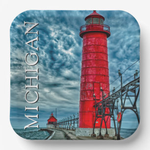 Grand Haven Lighthouse Michigan Papieren Bordje