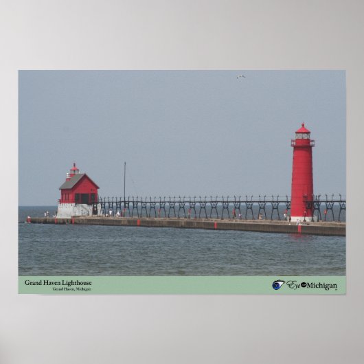 Grand Haven Lighthouse - Michigan Poster (Voorkant)