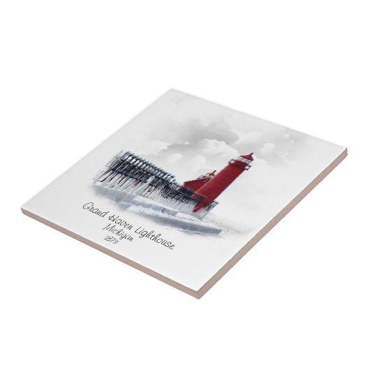 Grand Haven Lighthouse - Michigan Tegeltje (Zijkant)