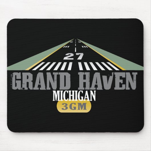 Grand Haven MI - Airport Runway Muismat (Voorkant)
