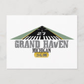 Grand Haven MI - Vliegveld Runway Briefkaart (Voorkant)