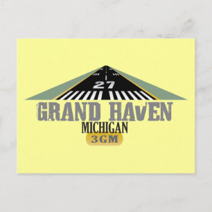 Grand Haven MI - Vliegveld Runway Briefkaart