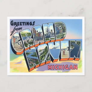 Grand Haven, Michigan  Big Letters Briefkaart