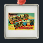 Grand Haven Michigan MI Vintage Travel Souvenir Metalen Ornament<br><div class="desc">Grand Haven,  Michigan MI

Een nostalgisch,  vintage reissouvenir briefkaart afbeelding,  een authentiek retrodesign. Groeten van de Amerikaanse Travelog Virtual Touring Company!</div>
