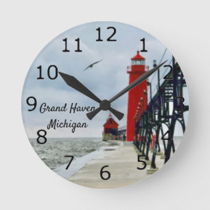 Grand Haven Michigan Vuurtoren Ronde Klok