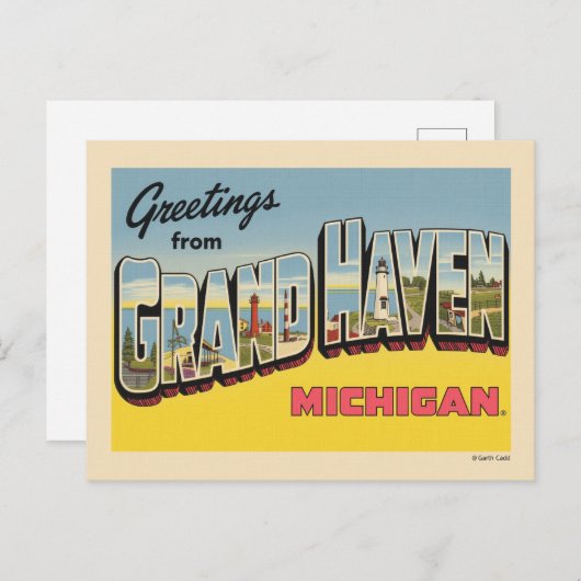  Grand Haven Reizen Briefkaart (Voorkant / Achterkant)