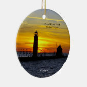 Grand Haven South Pierhead Licht Keramisch Ornament (Rechts)