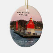 Grand Haven South Pierhead Lights DS Keramisch Ornament (Rechts)