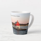 Grand Haven South Pierhead Lights latte mok (Rechterhoek)