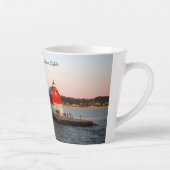 Grand Haven South Pierhead Lights latte mok (Rechts)