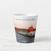 Grand Haven South Pierhead Lights latte mok (Voorkant)