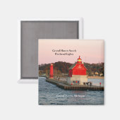 Grand Haven South Pierhead Lights magnet (Voorkant / Achterkant)