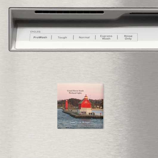 Grand Haven South Pierhead Lights magnet (Insitu (Vaatwasser))