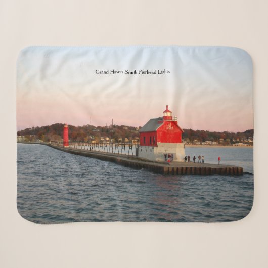 Grand Haven South Pierhead Lights sherpa deken (Voorkant (horizontaal))