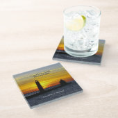 Grand Haven South Pierhead Lights sunsetW onderzet Glazen Onderzetter (Schuin)