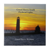 Grand Haven South Pierhead Tegeltje (Voorkant)