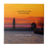 Grand Haven South Pierhead Tegeltje (Voorkant)