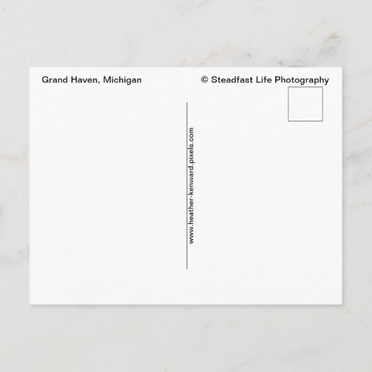 Grand Haven State Park Briefkaart (Achterkant)