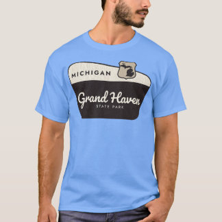 Grand Haven State Park Michigan Welkomstbord T-shirt