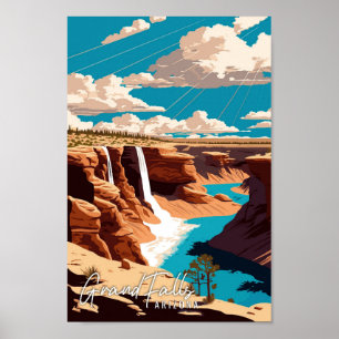 Grand Herfsten Arizona vintage reisillustratie Poster