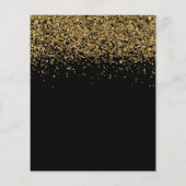 Grand Heropening Black Gold Glitter Salon Flyer (Achterkant)