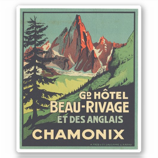 Grand Hotel Beau Rivage Chamonix Sticker (Voorkant)