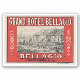 Grand Hotel Bellagio Italië Sticker