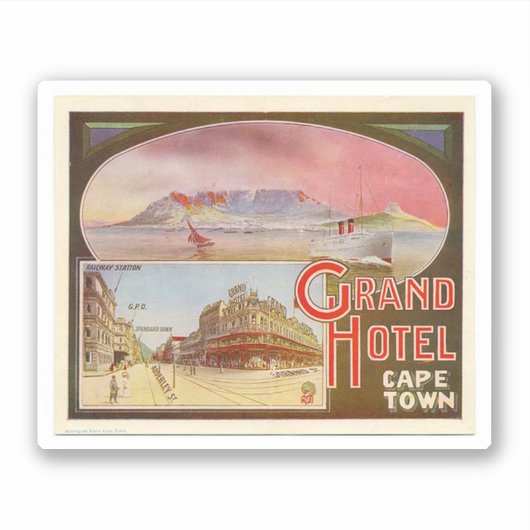 Grand Hotel Cape Town South Africa Sticker (Voorkant)