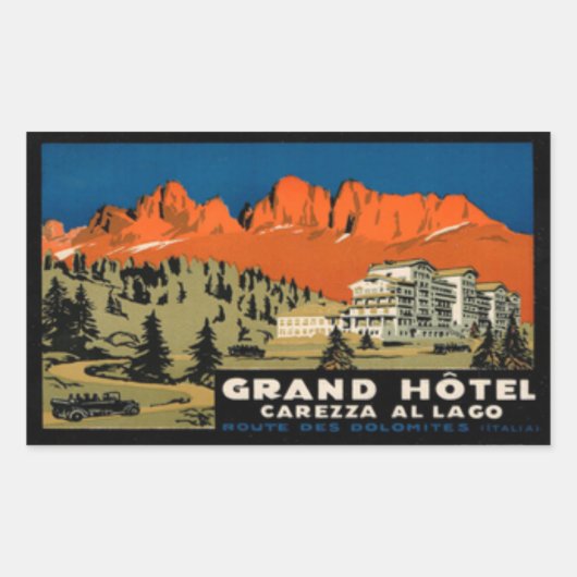 Grand Hotel Carezza Al Lago Rechthoekige Sticker (Voorkant)