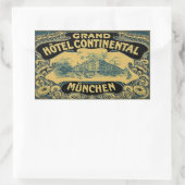 Grand Hotel Continental Munchen Rechthoekige Sticker (Tas)
