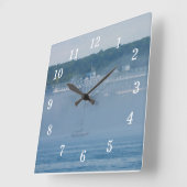 Grand Hotel door de mist Vierkante Klok (Hoek)