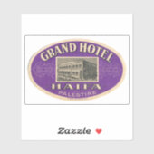 Grand Hotel Haifa Palestine Sticker (Vel)